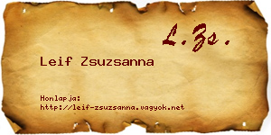 Leif Zsuzsanna névjegykártya